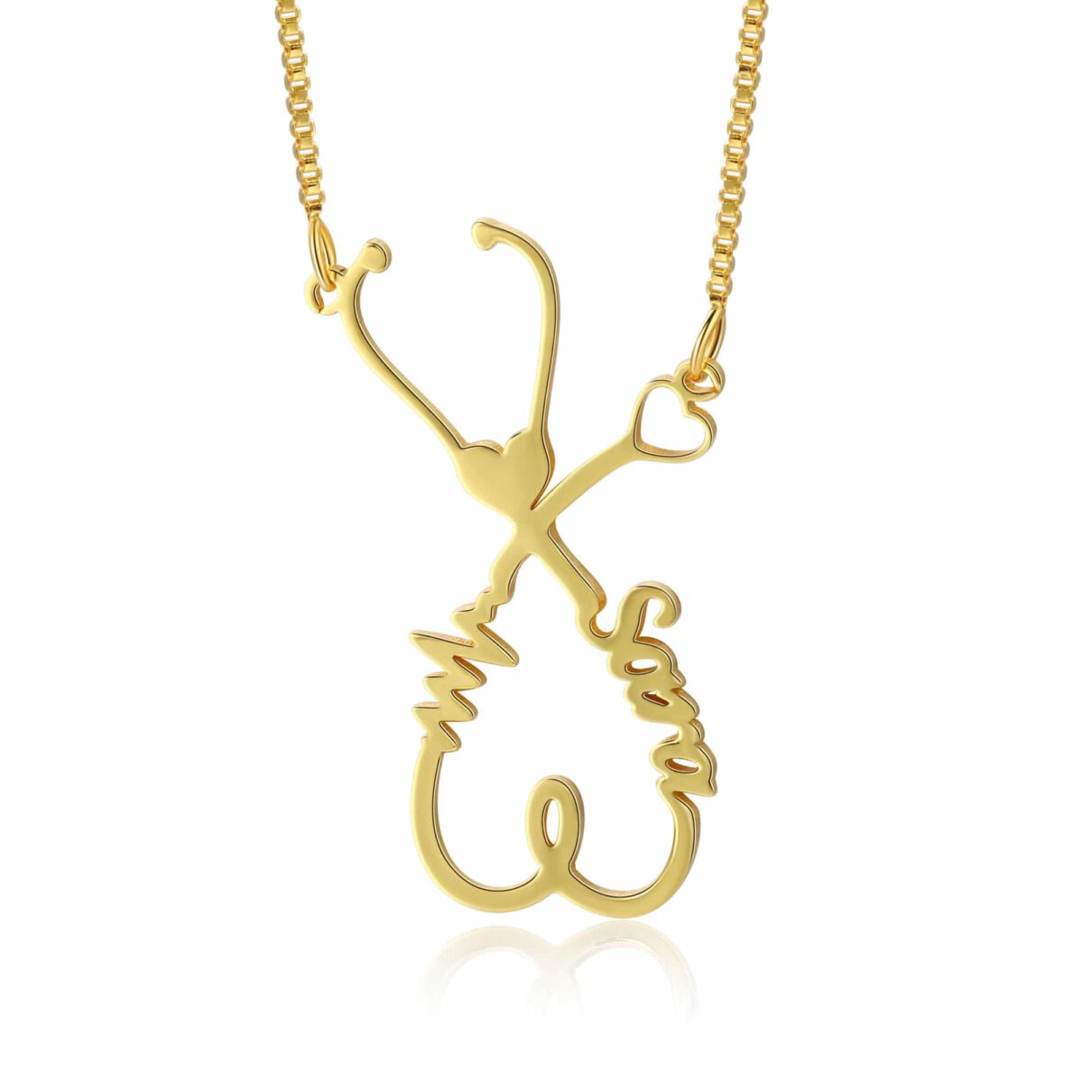 14k Gold Doctor Necklace