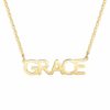 Gold Block Name Necklace