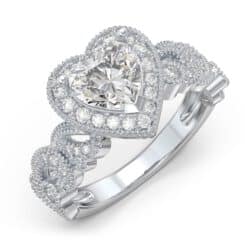 Affordable Moissanite Engagement Rings Heart Shape