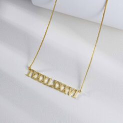 Anniversary Date Necklace Gold