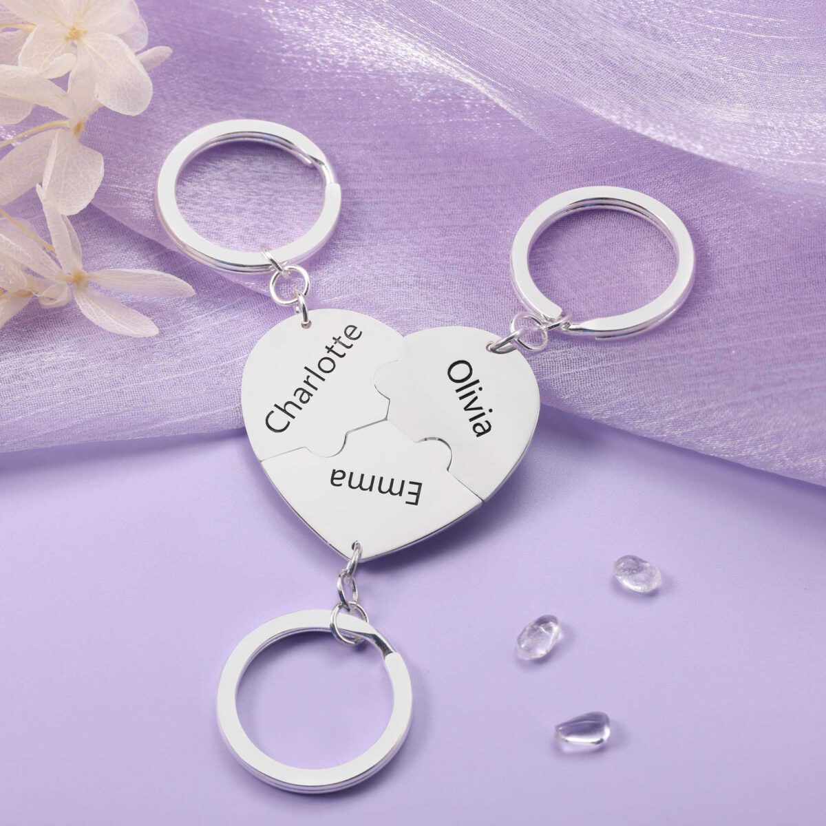 Best Friend Keychain For 2 3