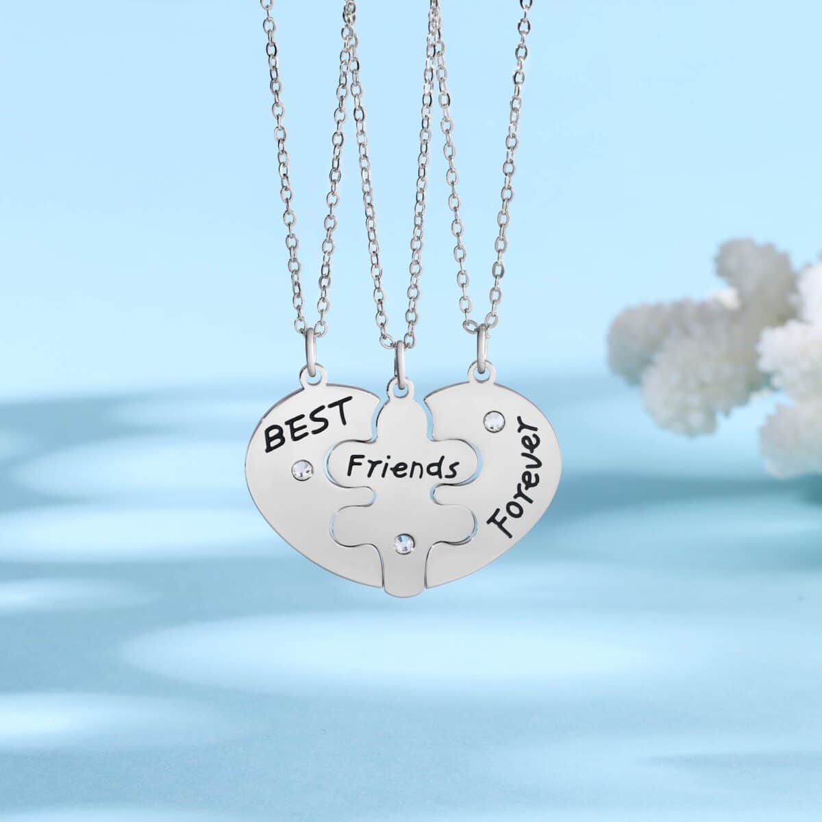 Best Friends Forever Necklace Silver