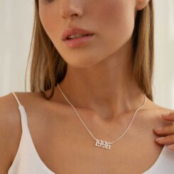 Birth Year Necklace Sterling Silver