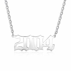 Birth Year Necklace Silver