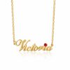 Birthstone Name Necklace