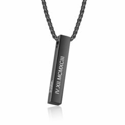 Black 3D Name Necklace