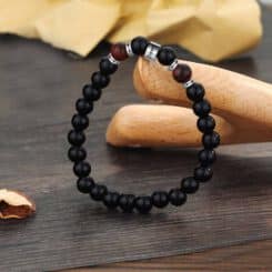 Black Agate Bracelet Personalized