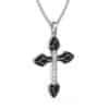 Black Cross Necklace Personalized