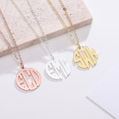 Block Letter Monogram Necklace