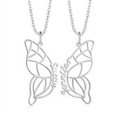 Butterfly Couple Necklace Personalized