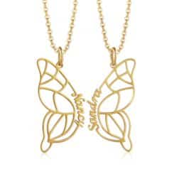 Butterfly Necklace Breakable Heart