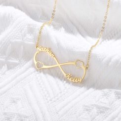 Couple Infinity Necklace Gold