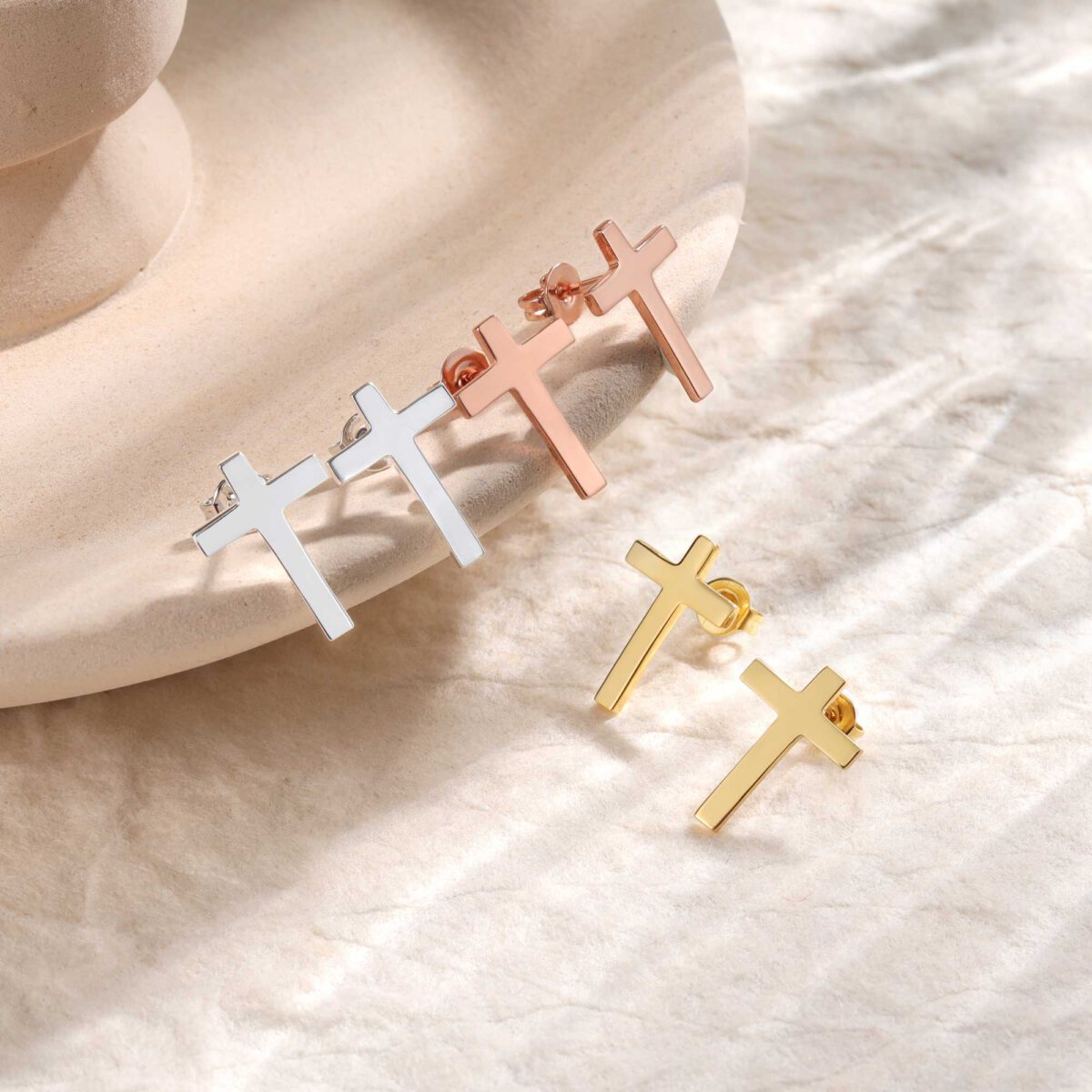 Cross Stud Earrings