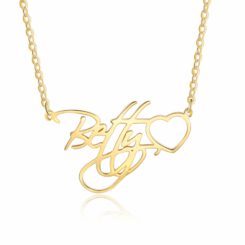 Cursive Name Necklace 14k Gold