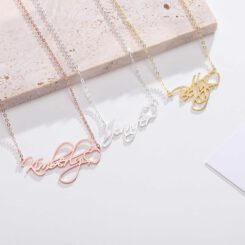 Cursive Name Necklace With Heart