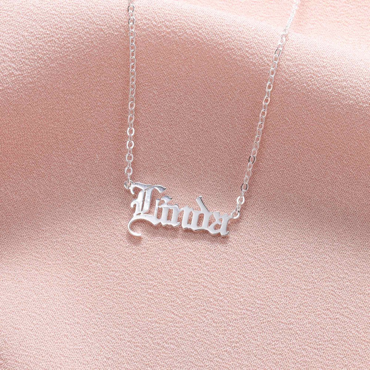 Custom Gothic Name Necklace