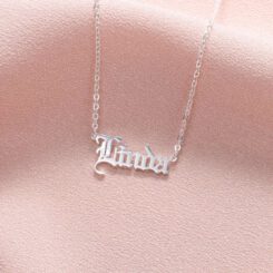 Custom Gothic Name Necklace