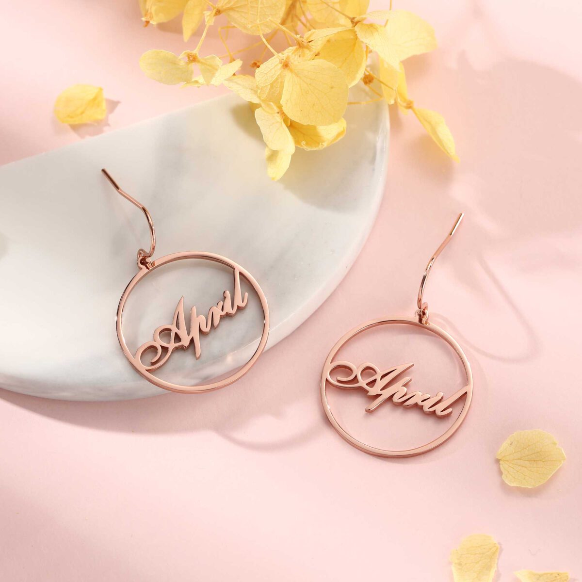 Custom Hoop Name Earrings