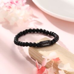 Custom Men Bracelet Black