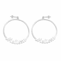 Custom Name Hoop Earrings