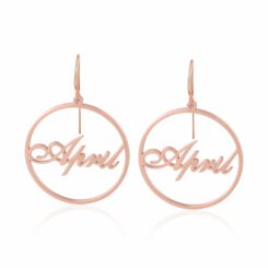 Custom Name Hoop Earrings