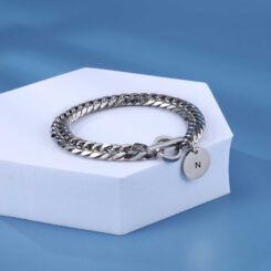 Customized Cuban Chain Bracelet Silver