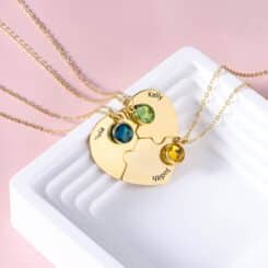 Cute Friendship Necklaces For 3 Gold