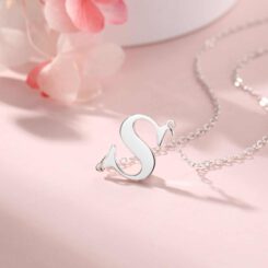 Dainty Sideways Initial Necklace