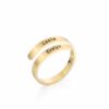 Double Name Ring Gold Personalized