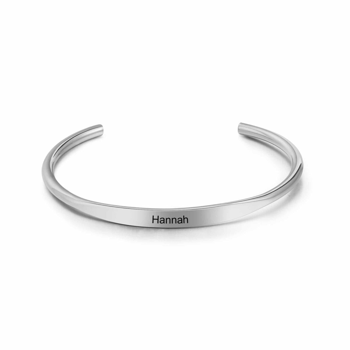 Engravable Silver Cuff Bracelet