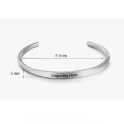 Engraved Cuff Bracelet Size