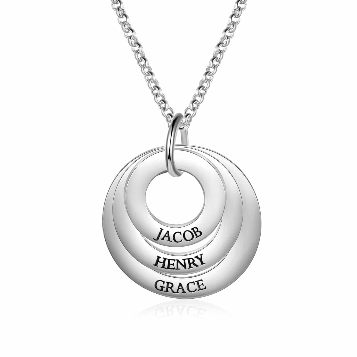 Family Necklace Linked Circle Necklace