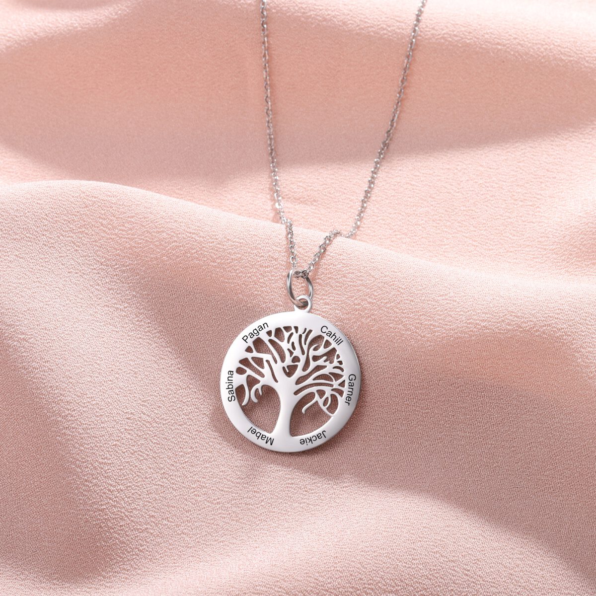 Family Tree Necklace Silver