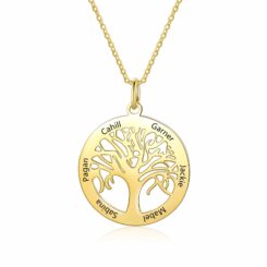 Family Tree Pendant Gold