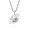 Football Number Necklace Sterling Silver