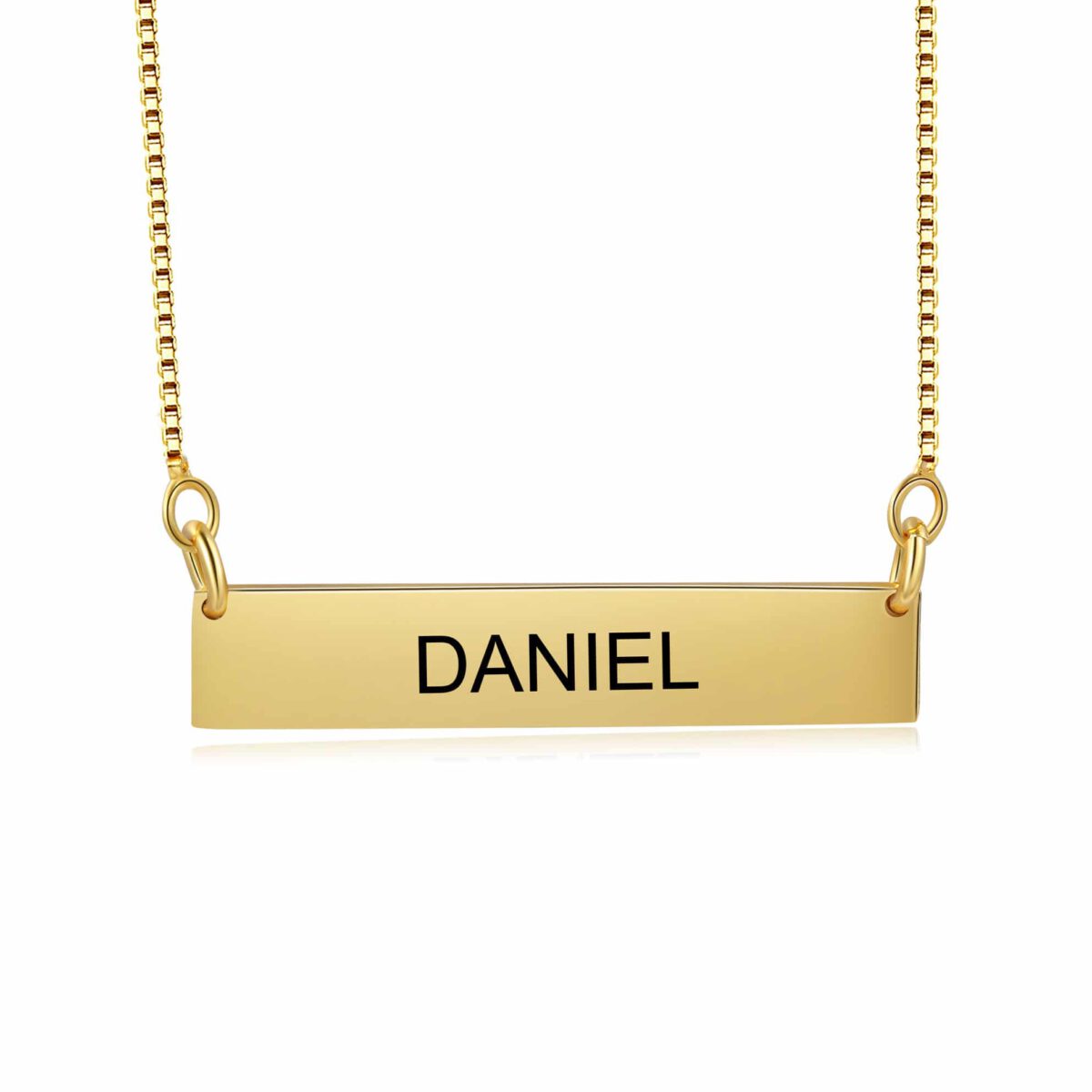 Gold Bar Name Necklace