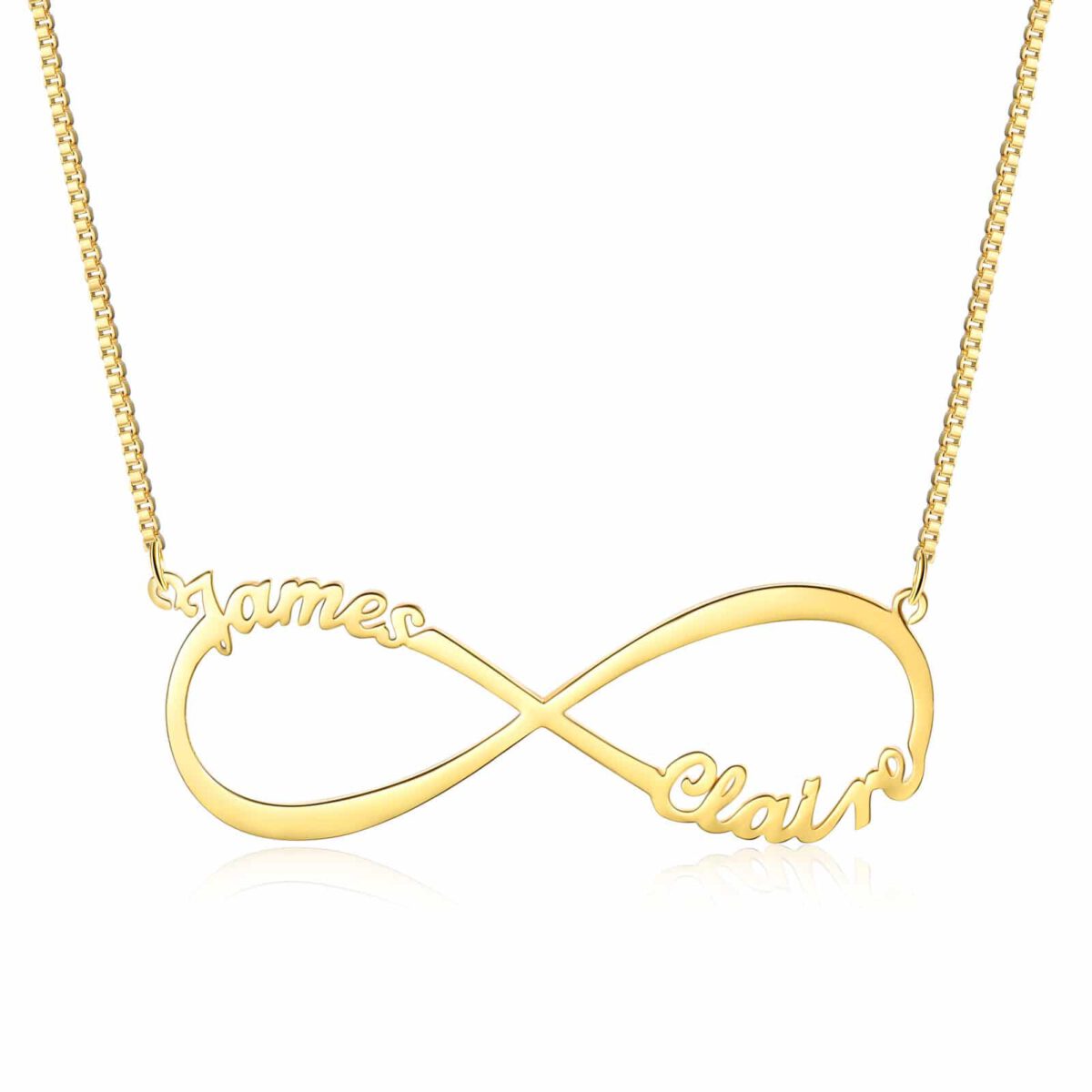 Gold Couple Infinity Name Necklace