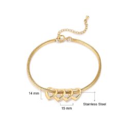 Gold Custom Mom Bracelet Size & Materials