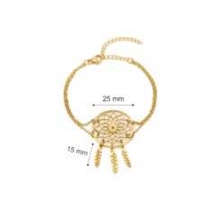 Gold Dream Catcher Bracelet Sizes