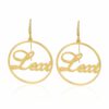 Gold Hoop Name Earrings