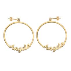 Gold Hoops With Name