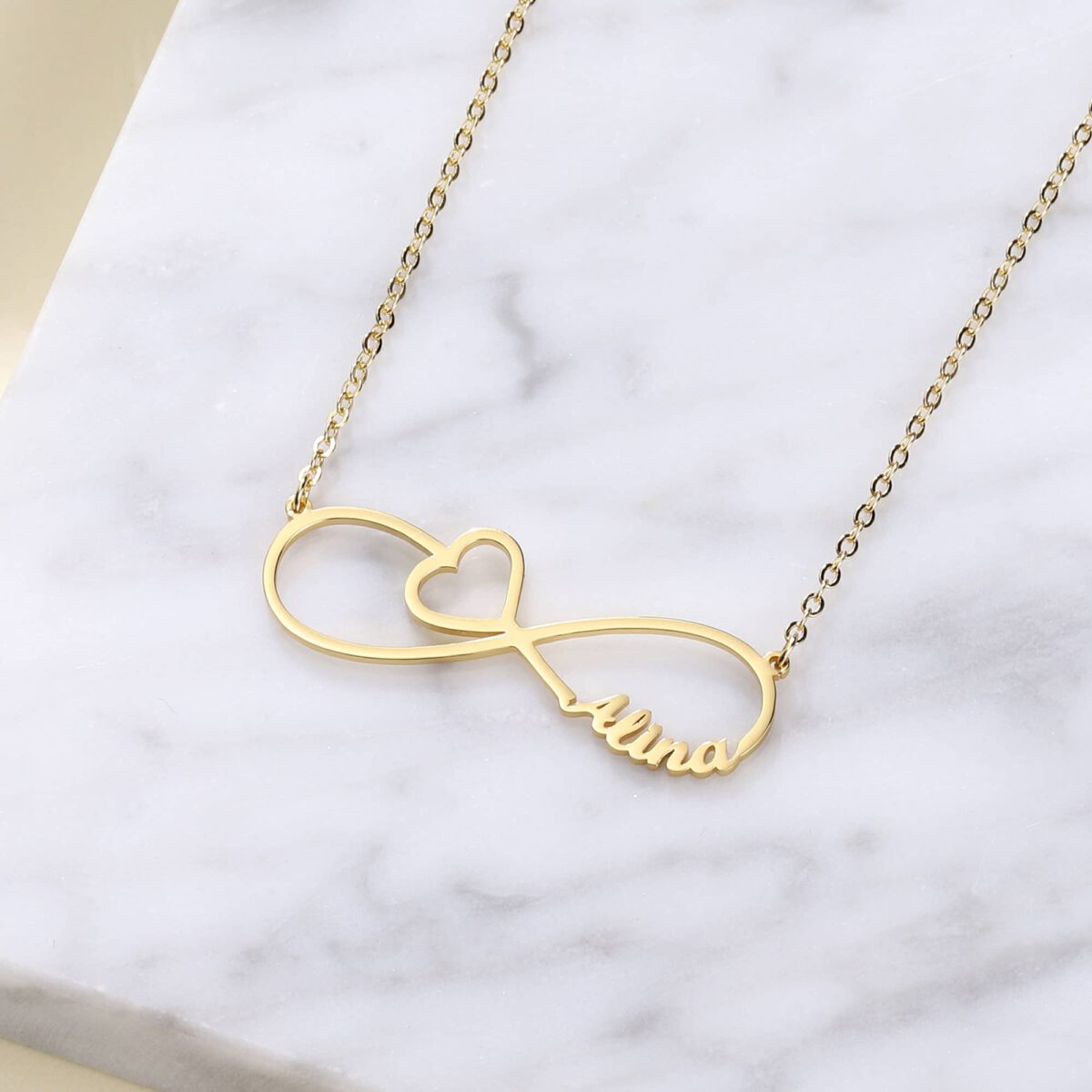 Gold Infinity Name Necklace With Name Personalized