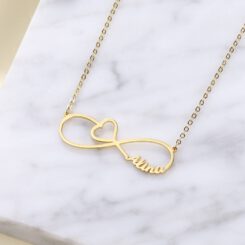 Gold Infinity Name Necklace With Name Personalized