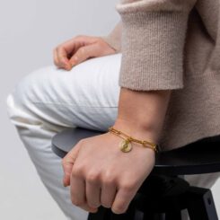 Gold Initial Bracelet for Women Model