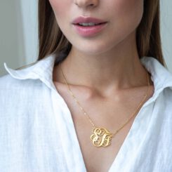 Gold Monogram Necklace