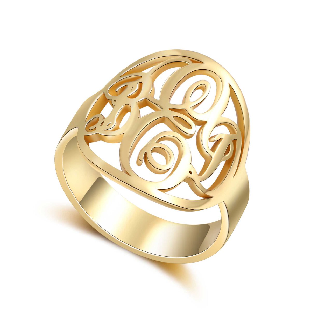 Gold Monogram Ring