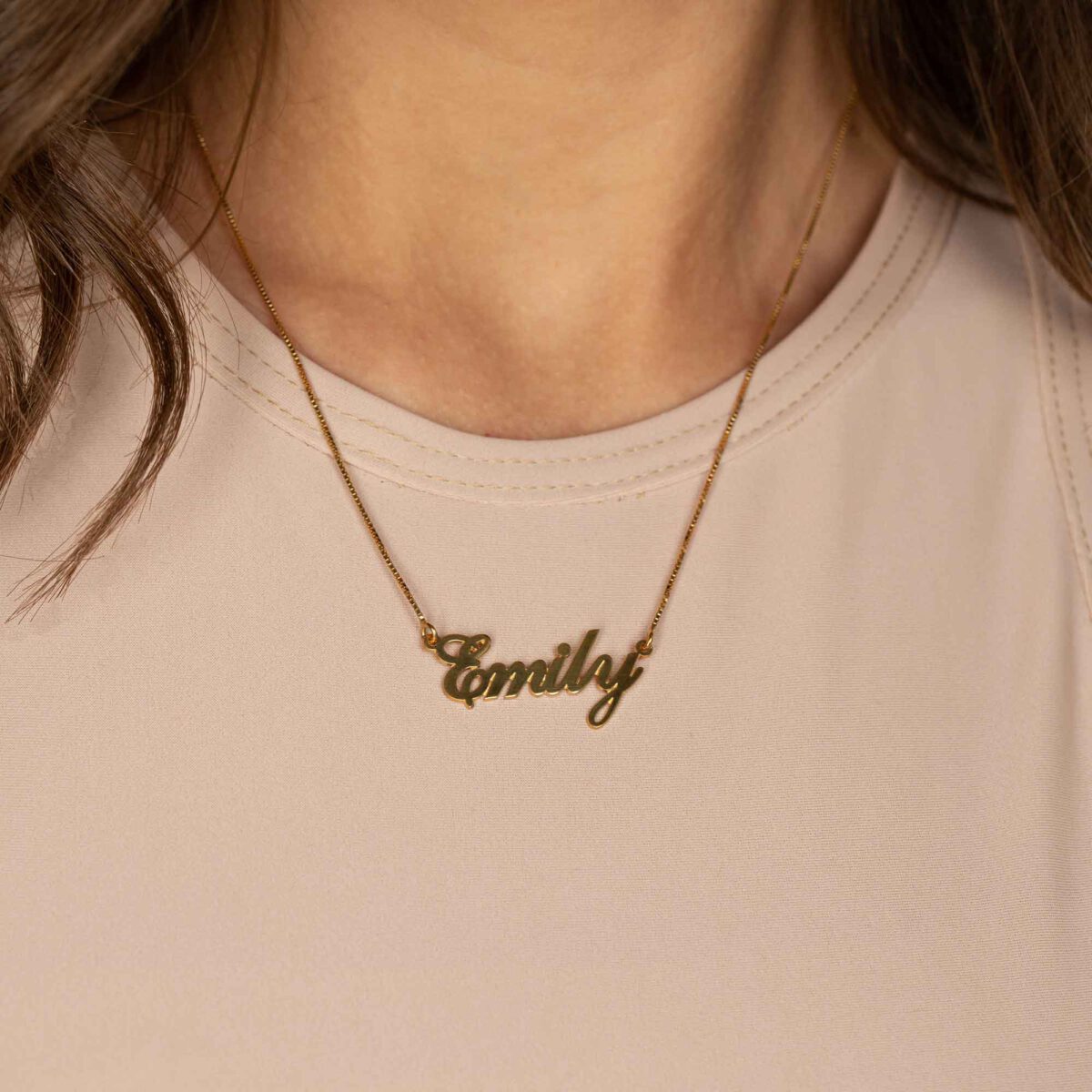 Gold Name Necklace Model