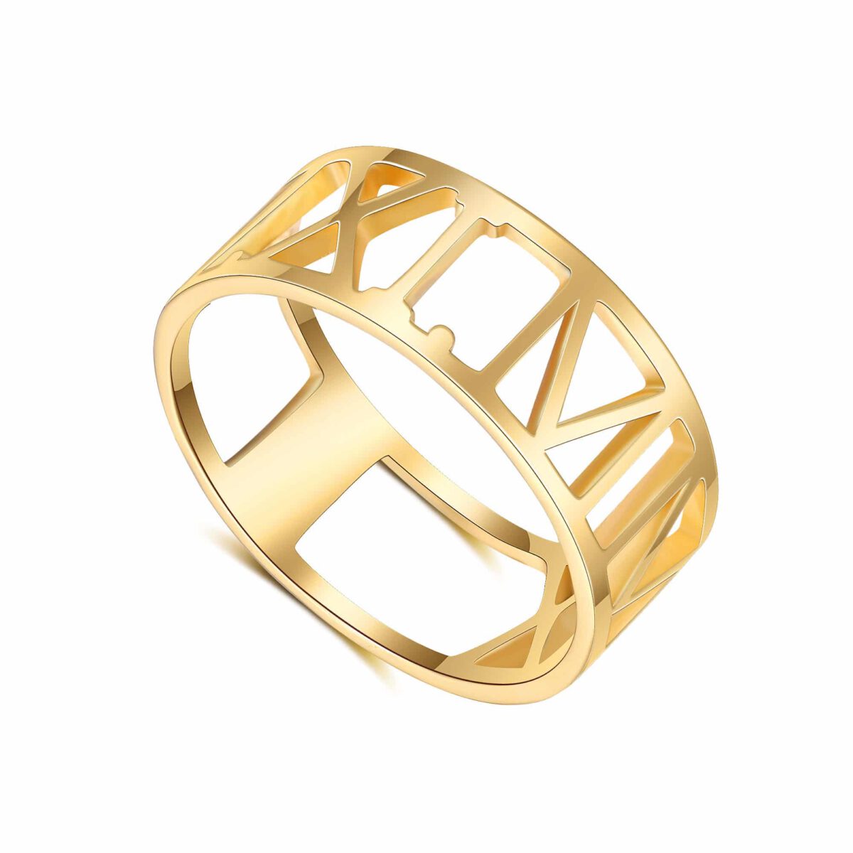 Gold Roman Numeral Ring