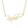 Gold Script Necklace