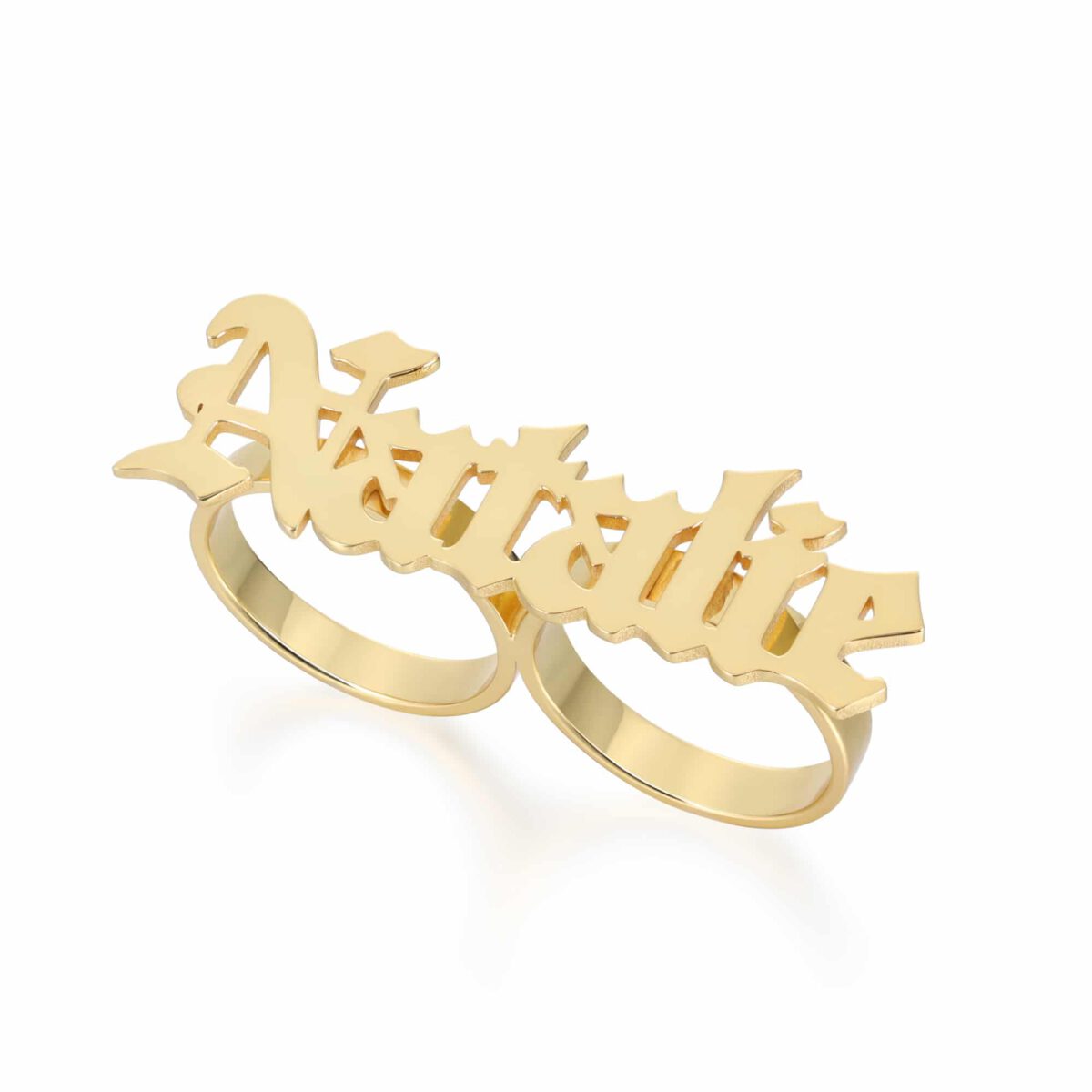 Gold Two Finger Ring